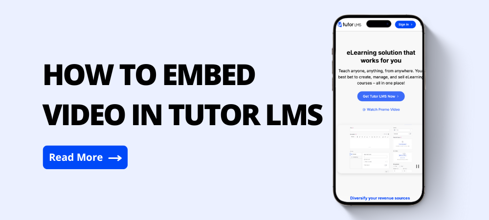 Embed Video in Tutor LMS