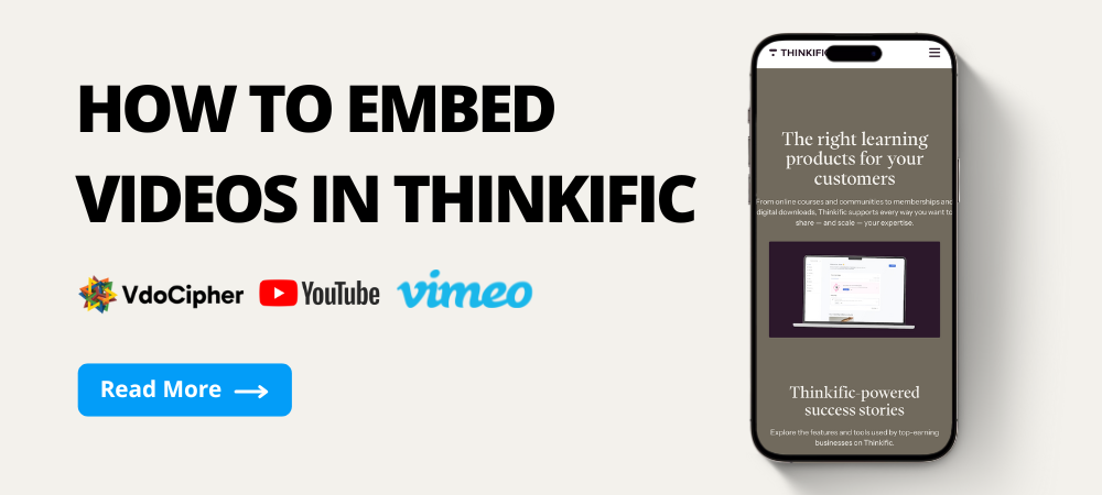 Embed Video in Thinkific